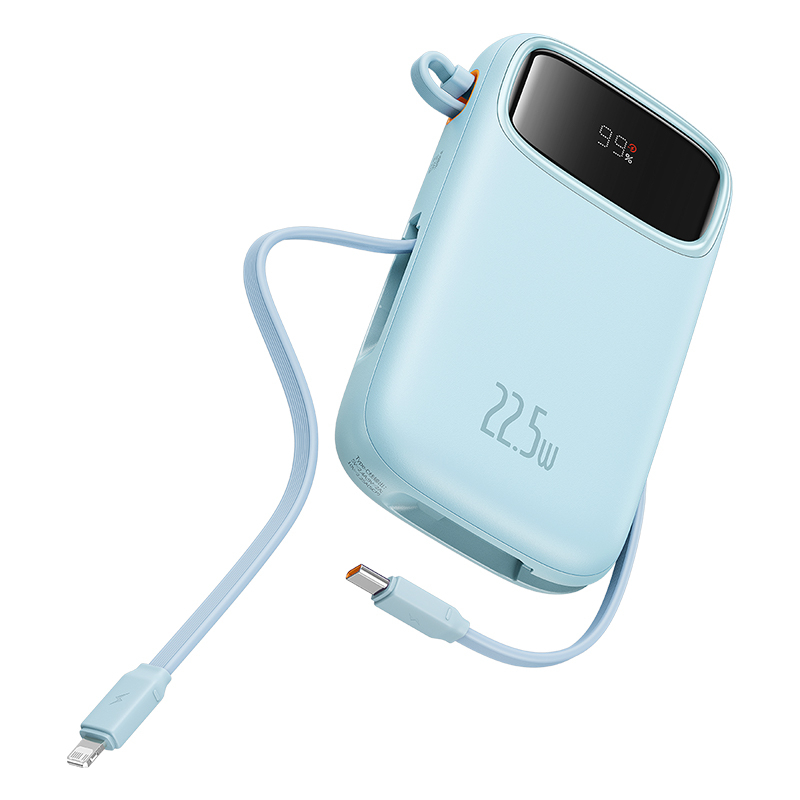Pin dự phòng sạc nhanh baseus qpow2 dual-cable digital display fast charge power bank 22.5w - sạc nhanh đôi - cáp tích hợp - hiệu suất cao