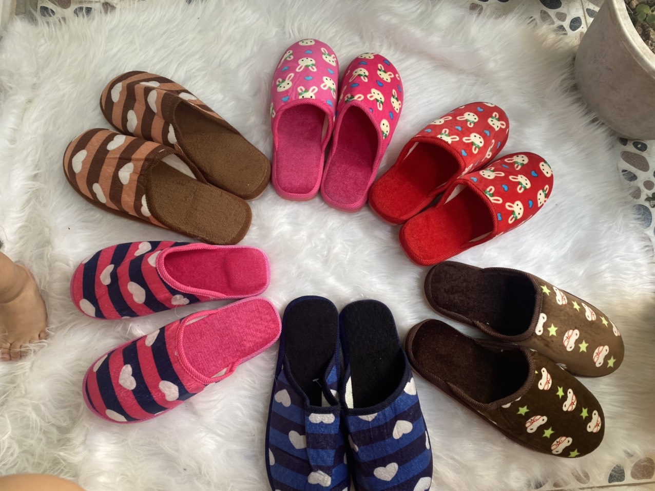 COMBO 3 Đôi Dép bông đi trong nhà mùa đông