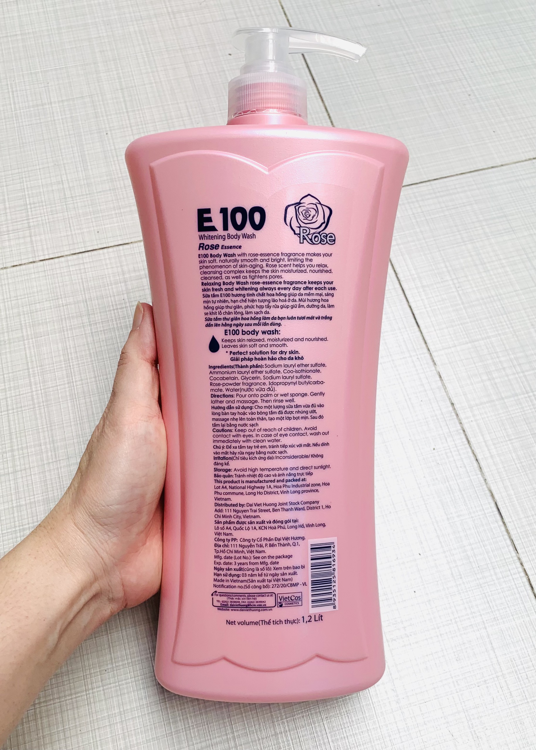 [HCM] 1 CHAI SỮA TẮM SÁNG DA MỊN MÀNG E 100 1,2L - CÓ LỰA CHỌN