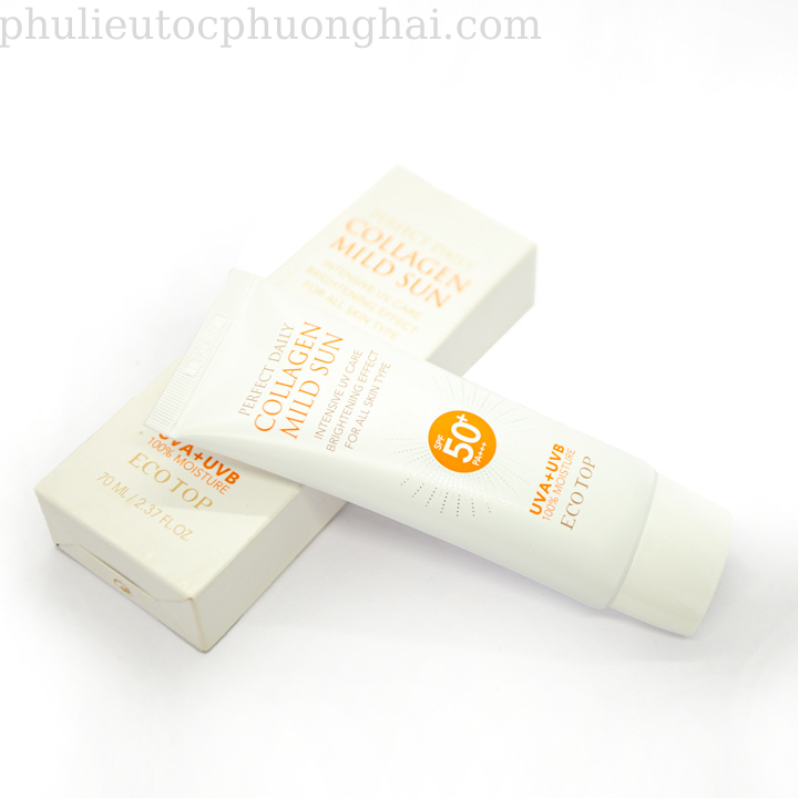 Kem Chống Nắng ECOTOP Perfect Daily Collagen Mild Sun SPF50 PA+++ – Dưỡng Ẩm, Chống Nắng, Chống Lão Hóa (50ml)
