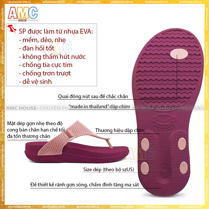 Dép Thái Lan Nữ Monobo Đế Cao Monobo - Moniga 6.4
