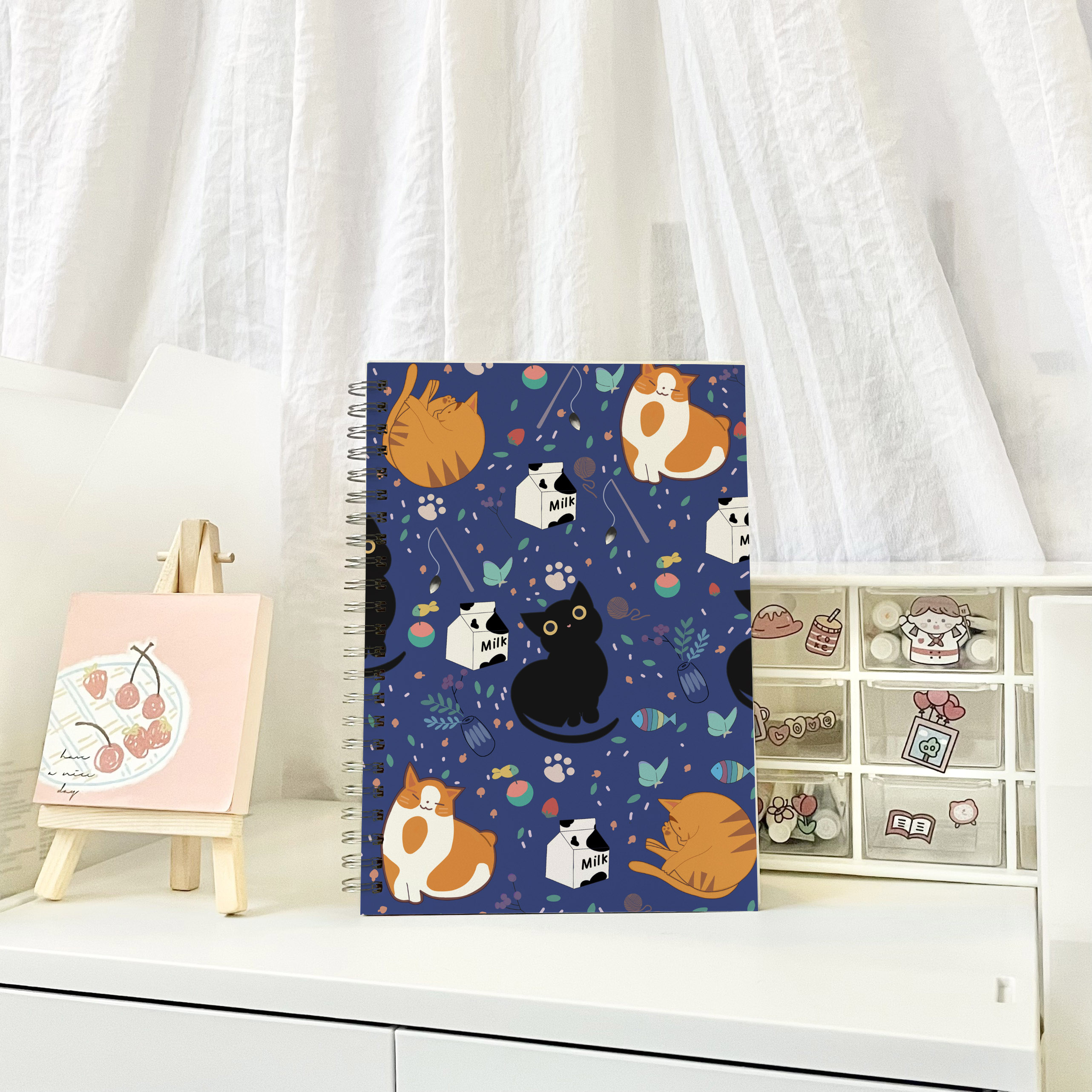 Sổ tay cỡ A5 mèo Basic 120 trang_Guden Stationery