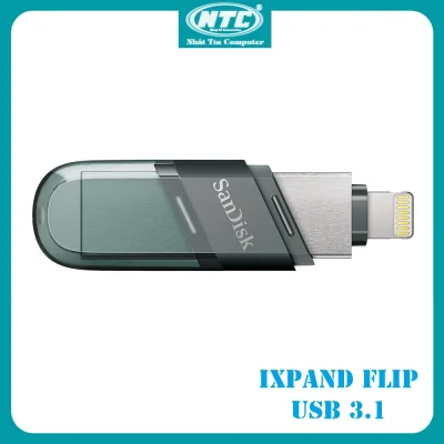 [HCM]USB 3.1 OTG SanDisk iXpand Flash Drive Flip 32GB / 64GB / 128GB / 256GB (Bạc) - Nhất Tín Computer
