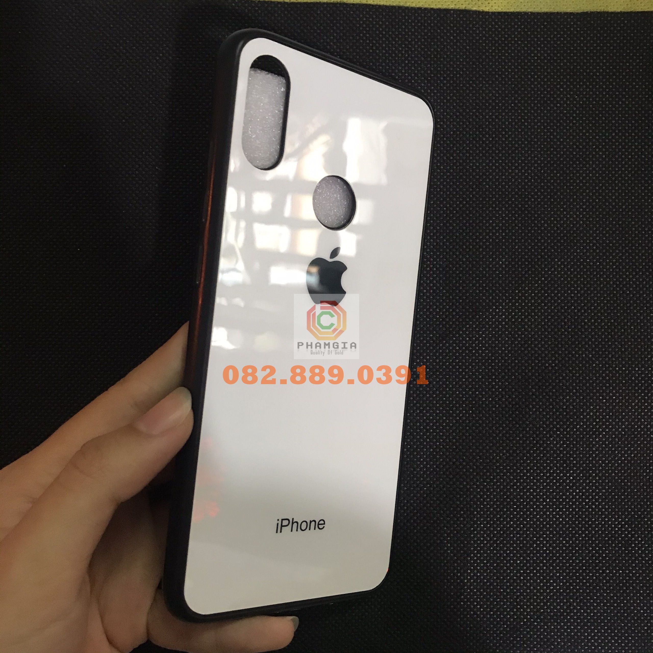 Ốp lưng giả iPhone 11 cho Xiaomi Redmi Note 7/ Note 7 Pro mặt lưng bóng siêu đẹp