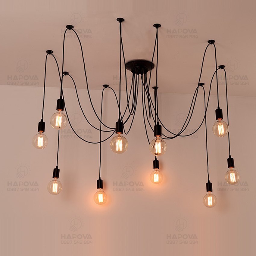 Đèn treo trần chân nhện mềm HAPOVA WIXILS 5069 (Chưa kèm bóng led)