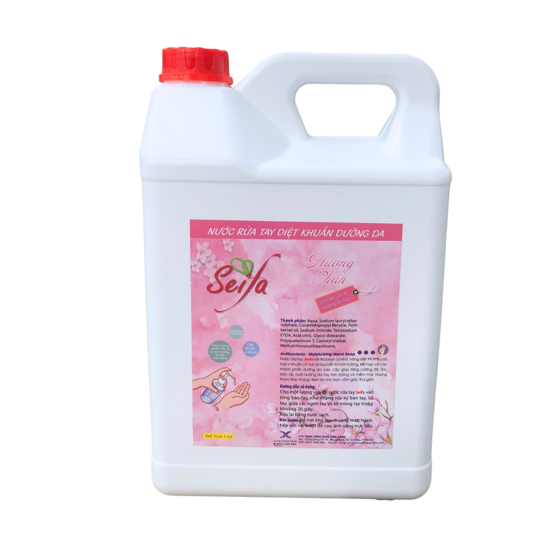 [ Xà phòng ] Nước rửa tay diệt khuẩn Seifa can 5 lít