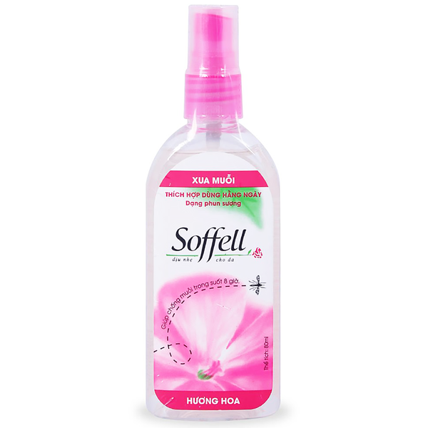 Xịt Chống Muỗi Soffell Hương Hoa 80Ml
