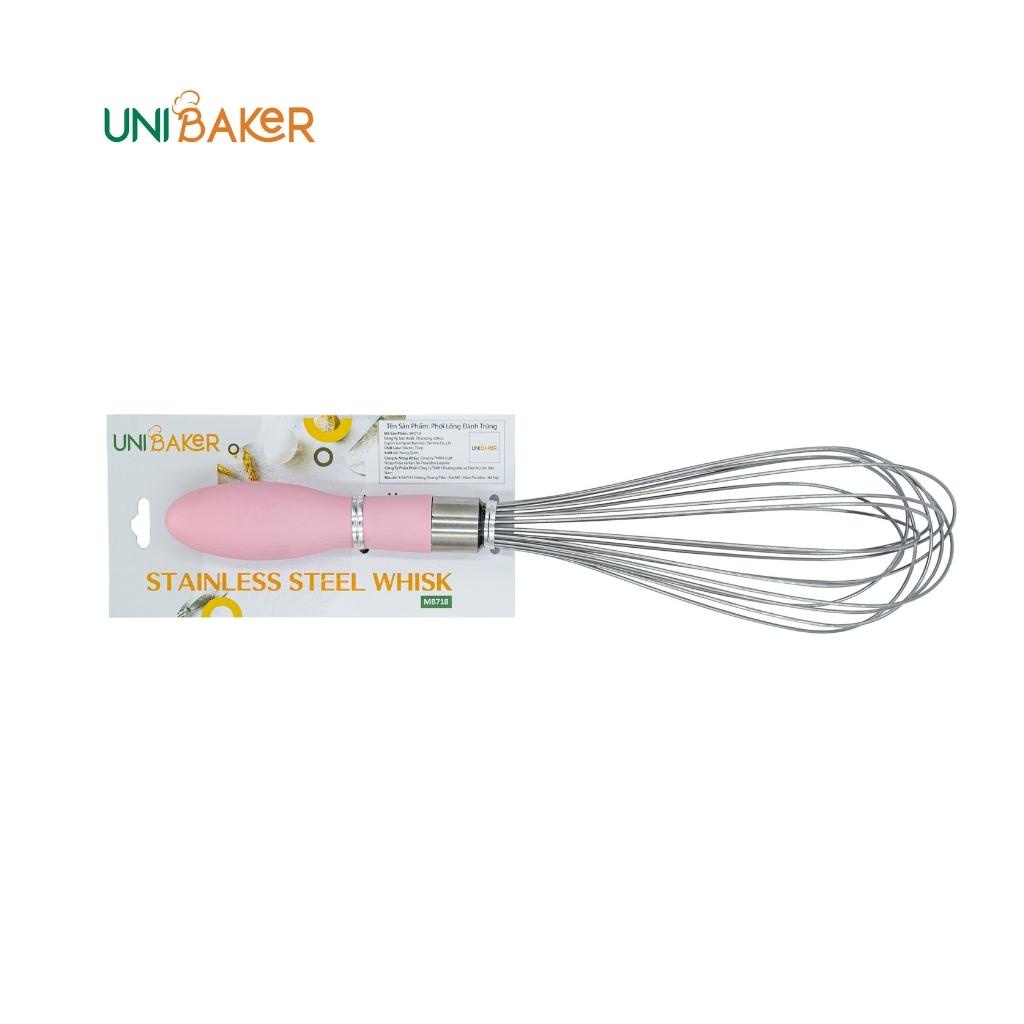 Phới Lồng Inox Cán Silicon 32 cm Unibaker Hàng Đẹp