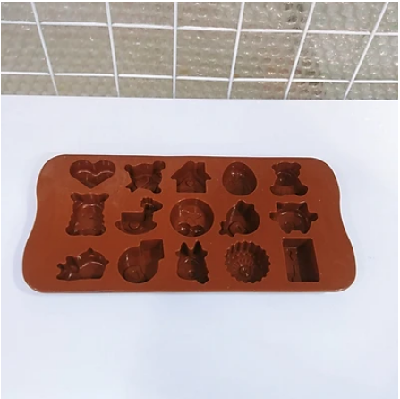 khuôn silicon đổ thạch, pudding, socola 15 ô