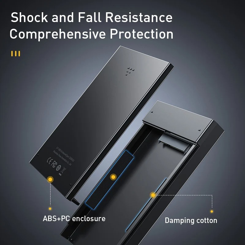 Box ổ cứng rời HDD Baseus Full Speed Series 2.5″ Enclosure (USB 3.0 Adapter Type C 3.1 HDD Box)
