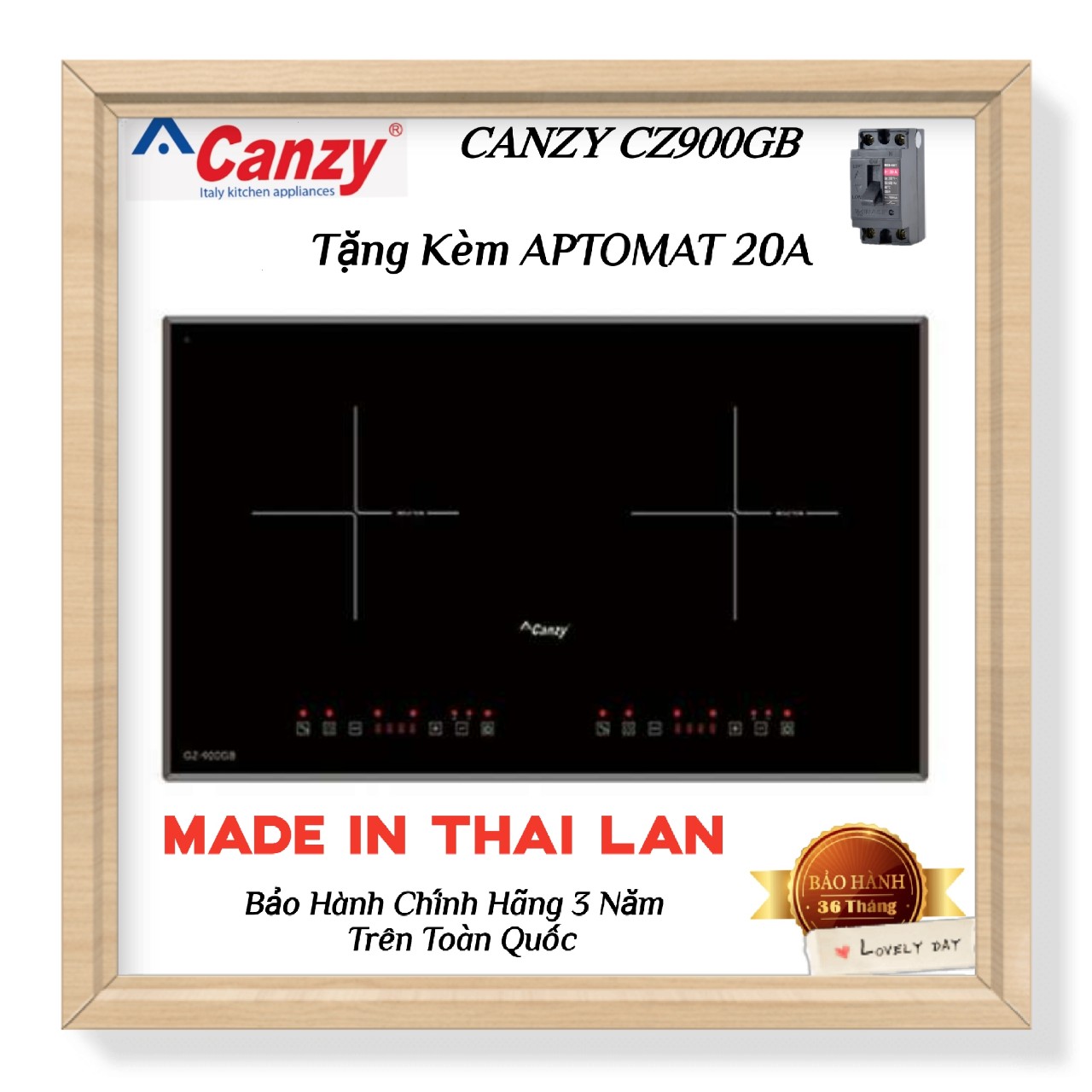 Bếp từ đôi nhập khẩu thái lan canzy cz900gb