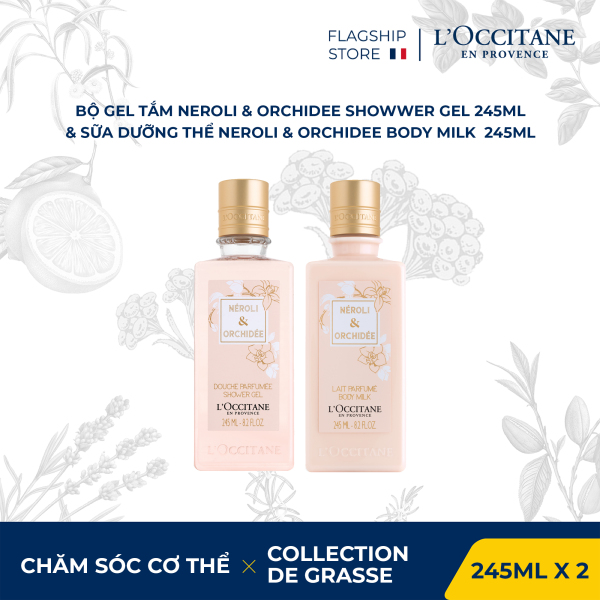 Combo gel tắm và sữa dưỡng thể Neroli & Orchidee Locciatne nhập khẩu