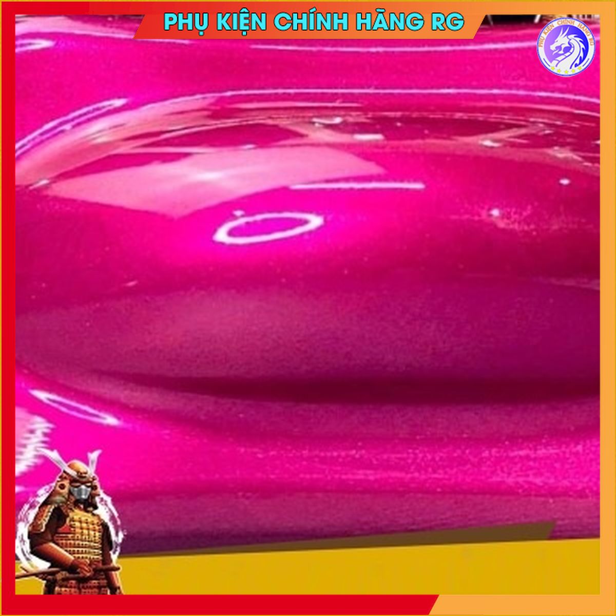Sơn xịt Samurai CD022 màu hồng candy cực ngọt ngào chai 400ml sơn trên nền bạc
