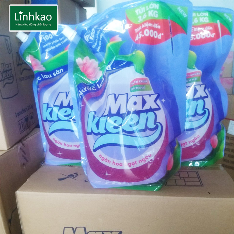 Nước lau sàn MaxKleen 3,6kg thơm mát sạch khuẩn