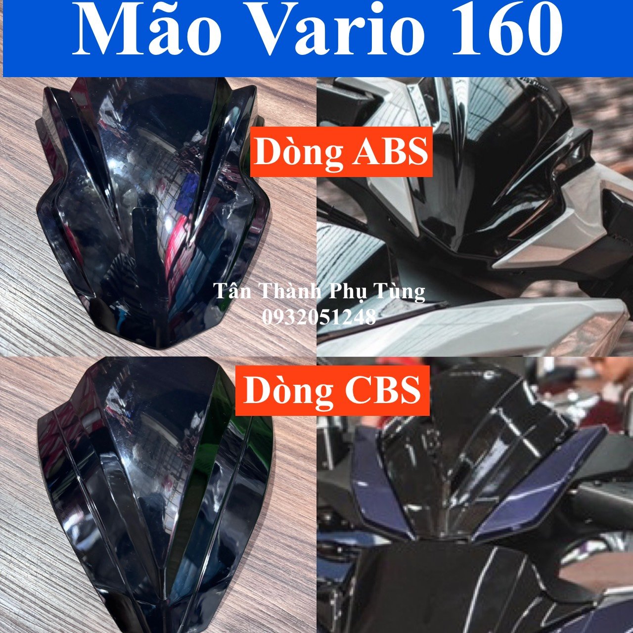 Mão/ Chắn gió Vario 160 dòng ABS, CBS đồchơixe