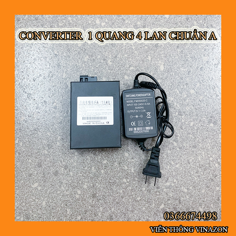 Converter quang 1 quang 4 lan A + 3100B