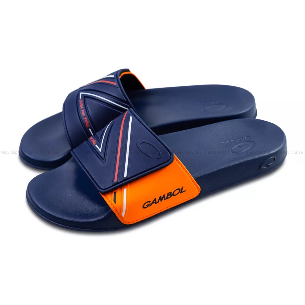 Dép Thái Lan unisex quai ngang khóa xé dán siêu nhẹ siêu êm GAMBOL