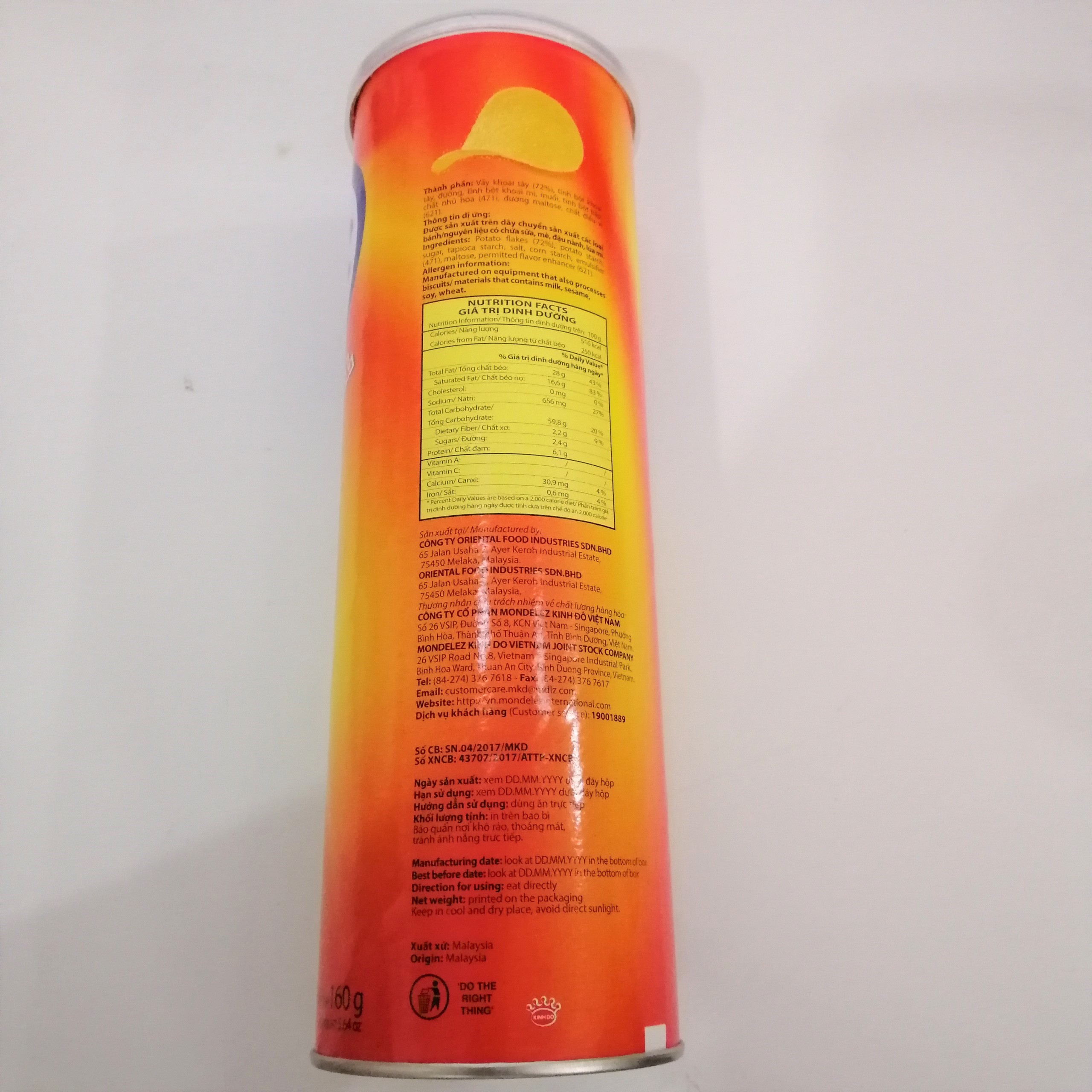 Snack Khoai Tây Slide Vị Tự Nhiên (Lon 145g)