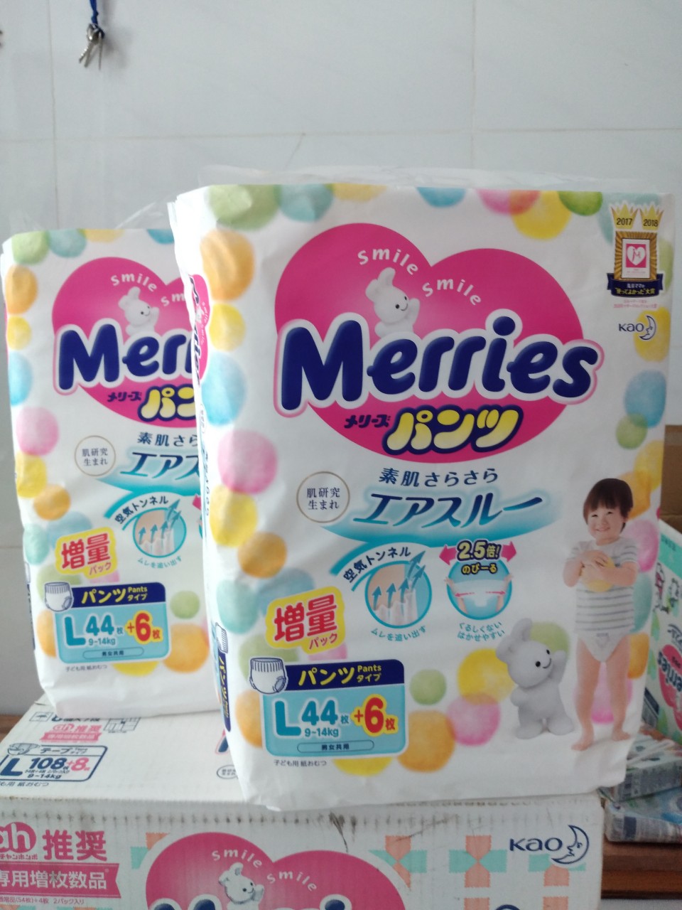 tã meries thêm miếng size l44+6 quần