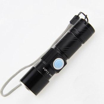 [HCM]Đèn pin LED mini zoom siêu sáng cổng sạc USB