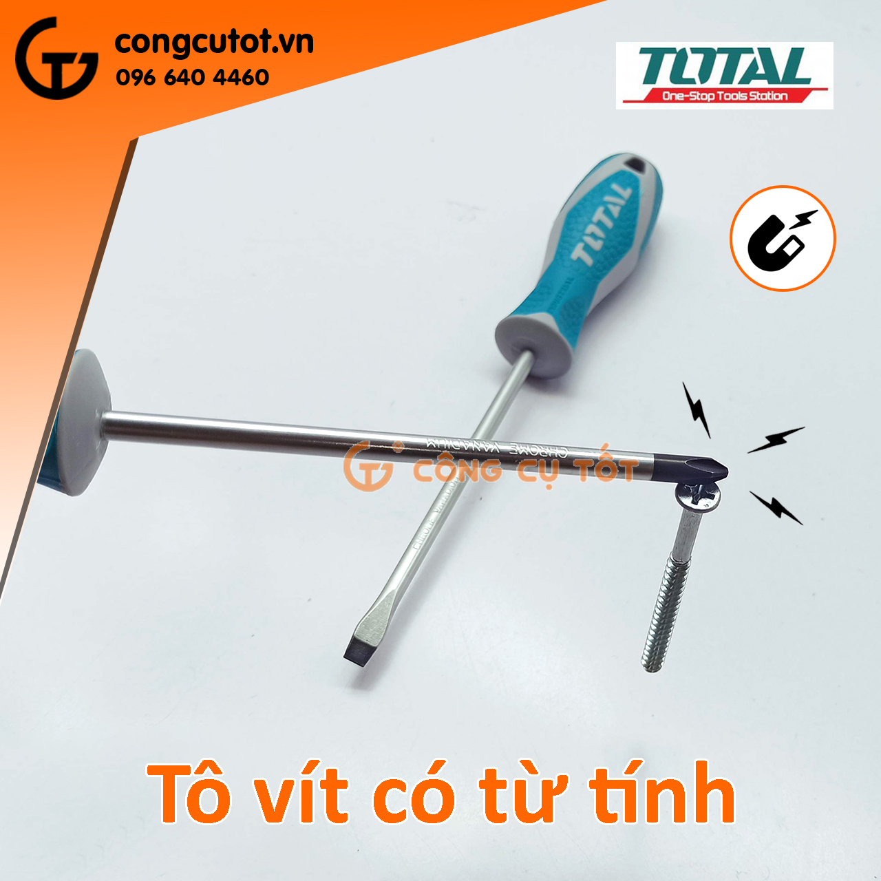 Tô vít dẹp và bake 2 chi tiết Total THT250201