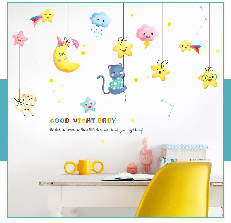[HCM]DECAL DÁN TƯỜNG THỎ YÊU TRĂNG 2