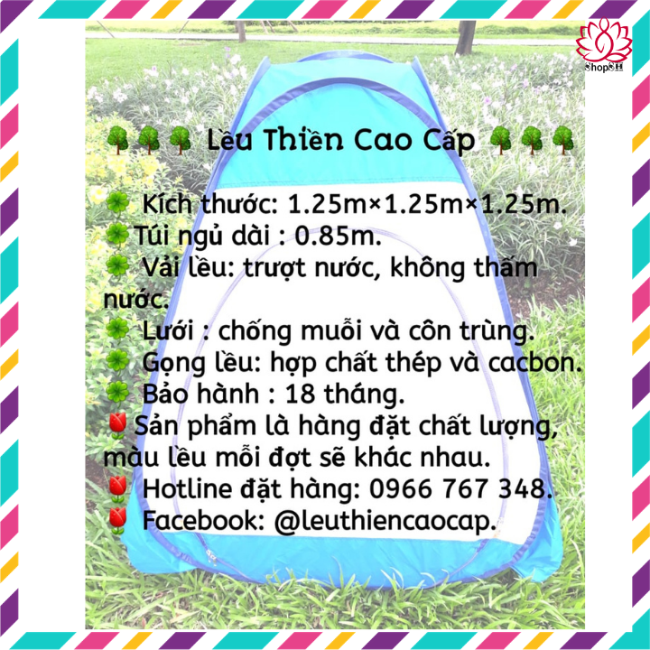 [HCM]Lều thiền cao cấp có túi ngủ