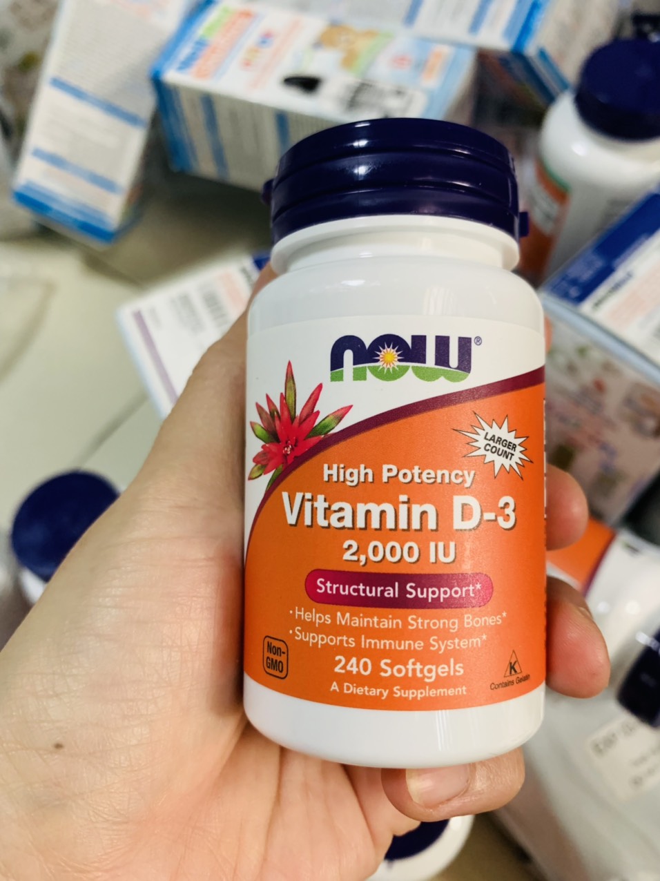 Now Foods vitamin D3 240 viên