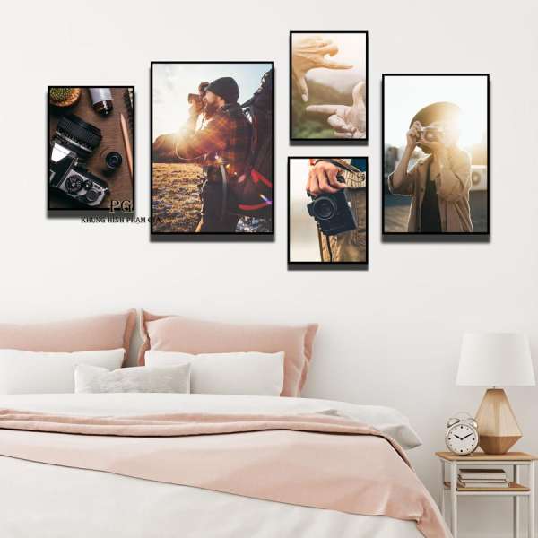 BỘ 5 TRANH CANVAS TREO PHÒNG LÀM VIỆC PHOTOGRAPHER - KHUNG HÌNH PHẠM GIA PG530