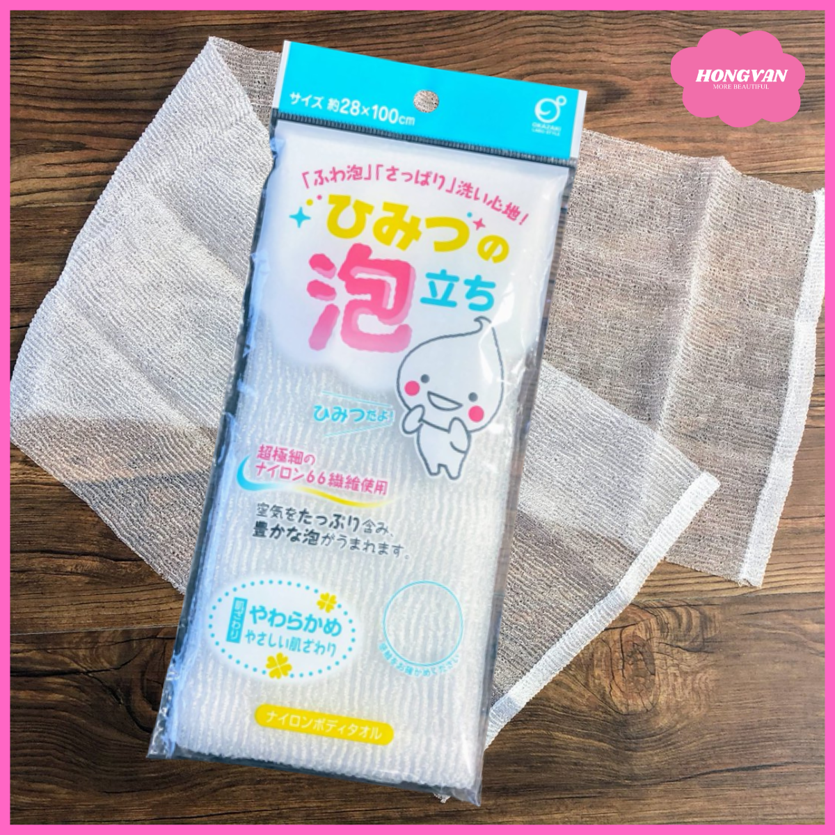 Khăn tắm cho nữ siêu mềm mịn 28x100cm (dùng kì cọ lưng, cổ, body)