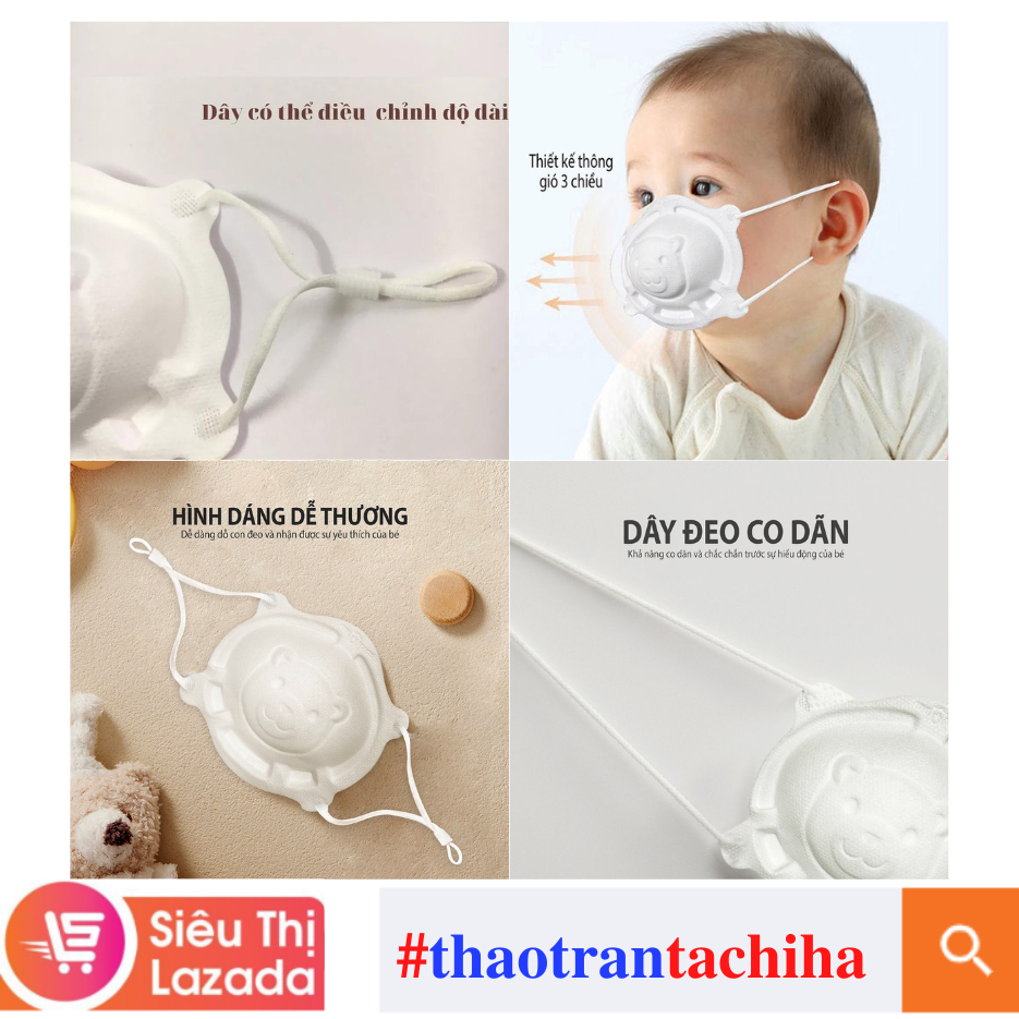 📢 #KHẨU_TRANG_GẤU_CHO_BÉ - [5000đ /chiếc] - 6 tháng tuổi++ #thaotrantachiha (っ◔◡◔)っ ❤