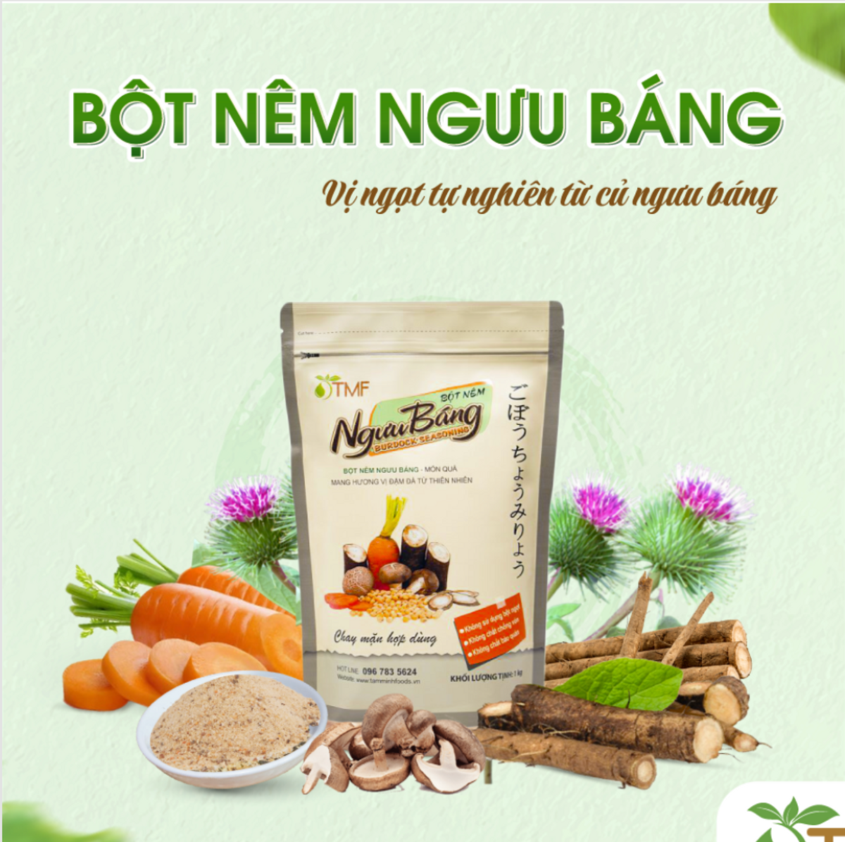 Hạt Nêm Thuần Chay Ngưu Báng - Gói 60g