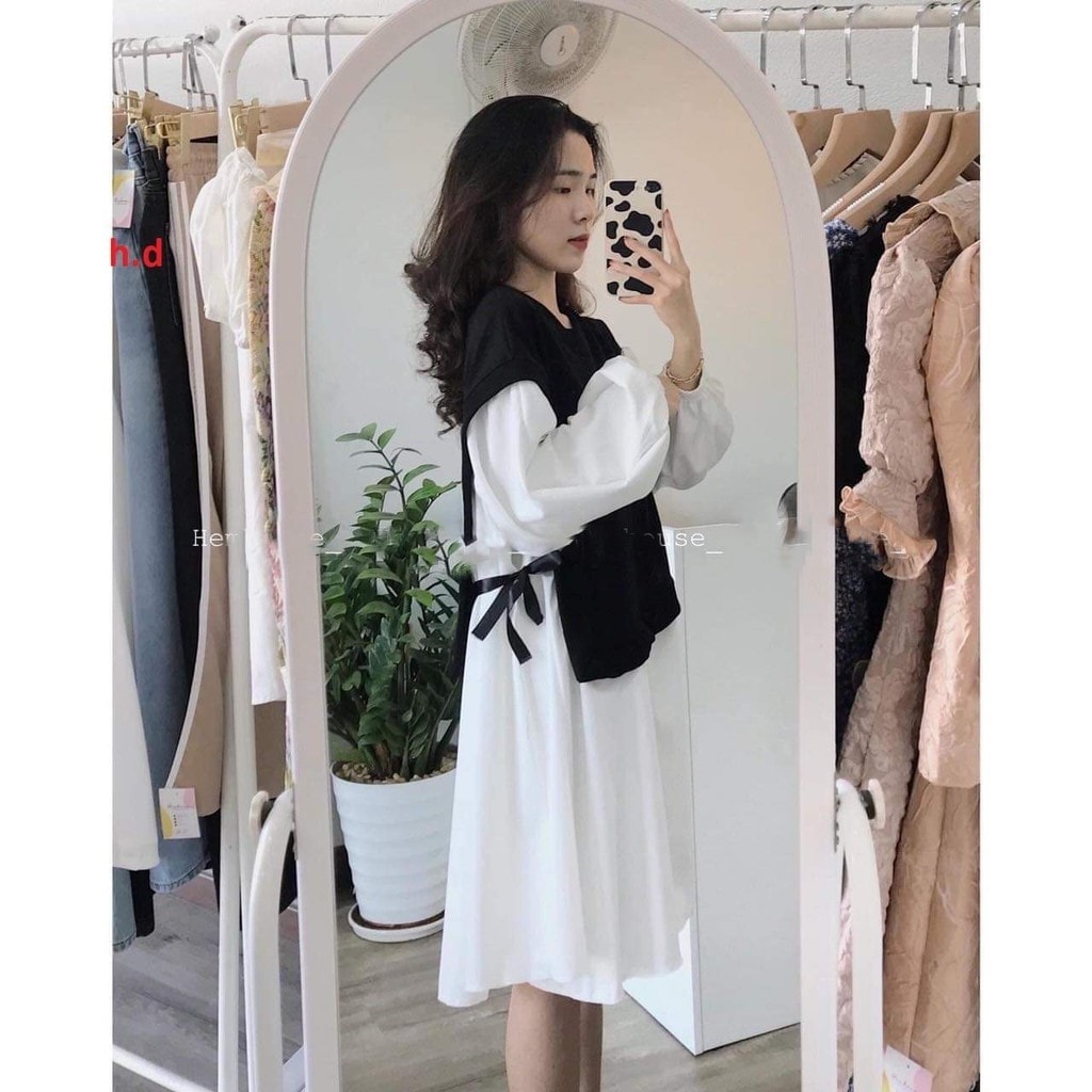 [HCM]Đầm váy babydoll phối kiểu cute