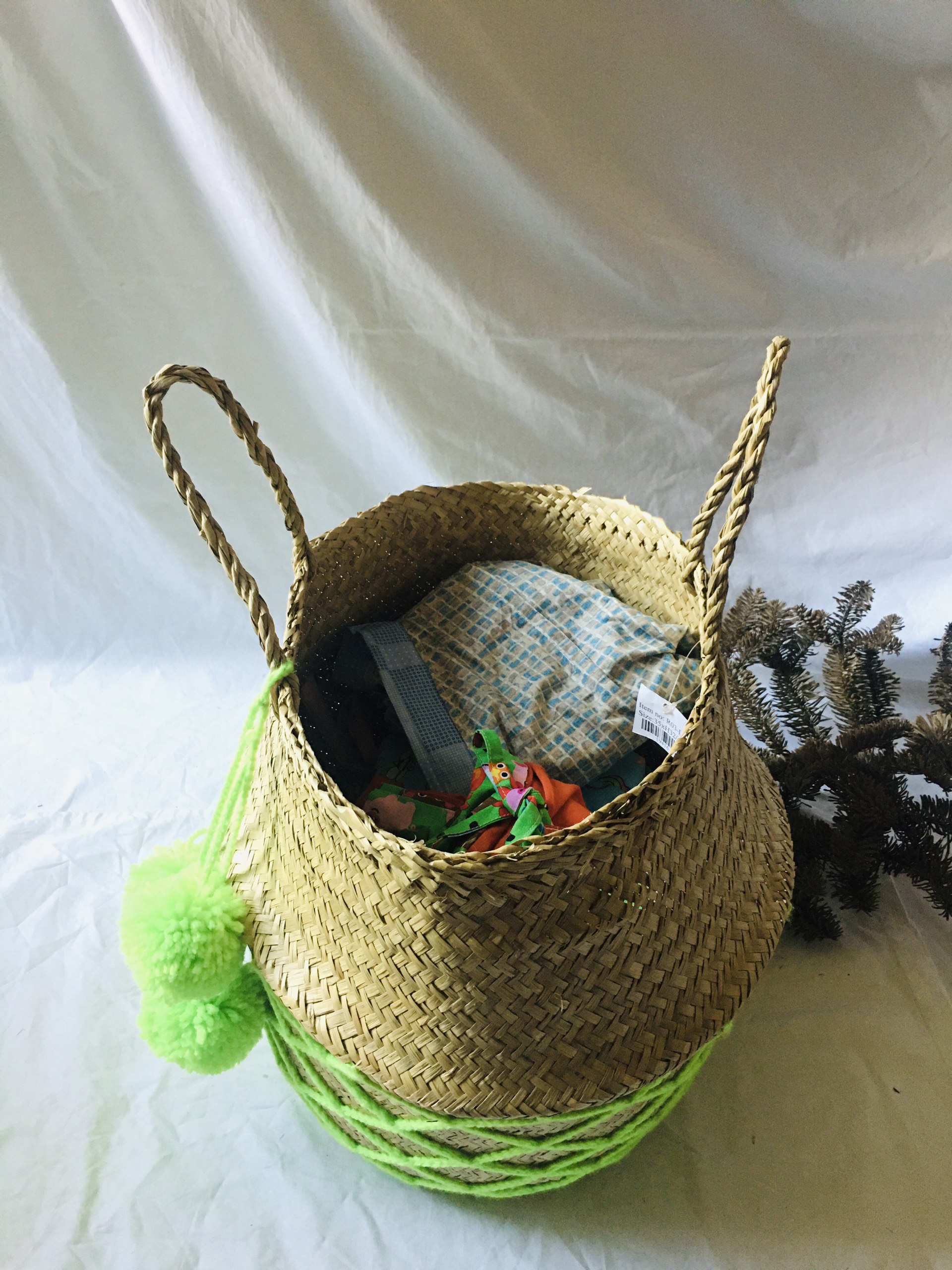 Túi Cói/  Giỏ Cói Đa Năng Có Quai, Đựng Đồ Tiện Dụng Với Nhiều Họa Tiết Xinh Xắn Kết Hợp Macrame / Sản Phẩm Handmade Việt Nam