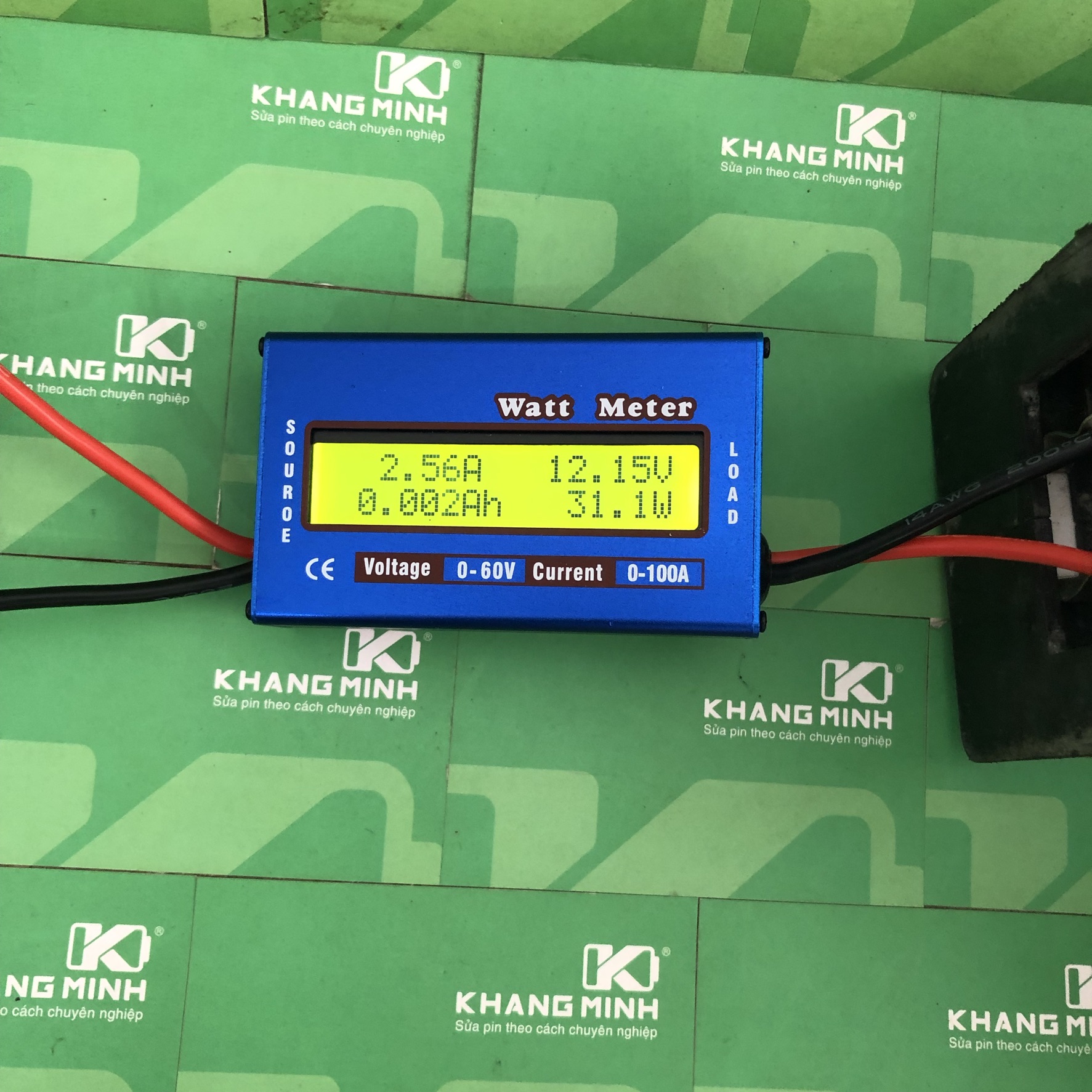 Đồng hồ đo dòng 100a dc 0 - 60v đo tải máy khoan và thiết bị khác