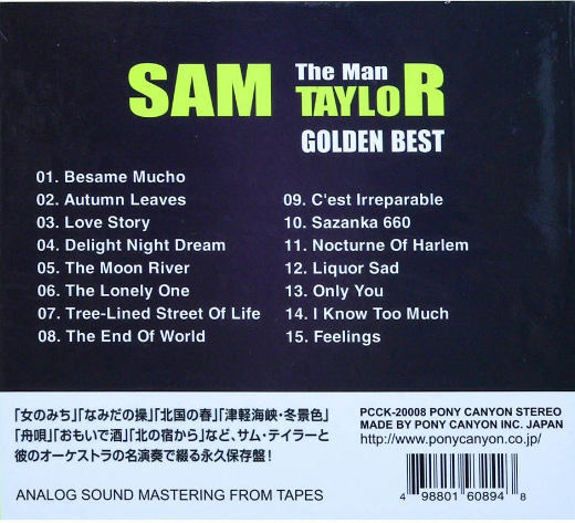 Sam Taylor - The Man Golden Best Vol.1