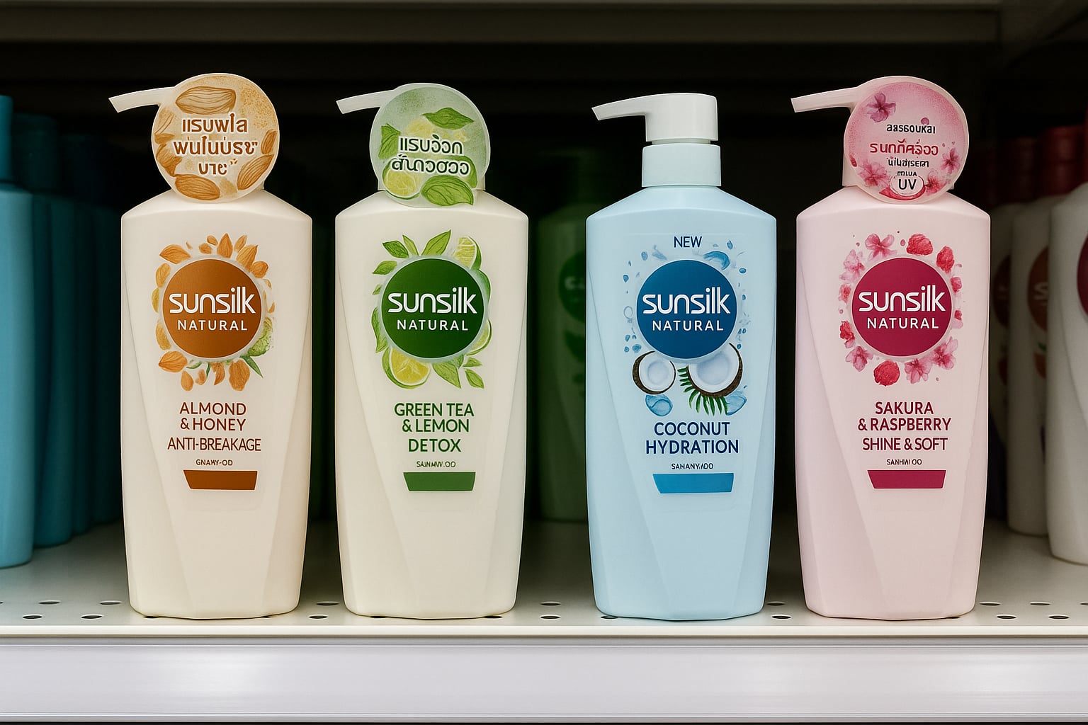 DẦU GỘI SUNSILK THÁI LAN mau hang noi dia
