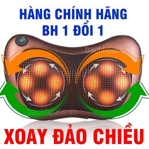 Gối massage hồng ngoại 8 bi cao cấp đảo chiều | gối massage giảm đau nhức căng thẳng mệt mỏi
