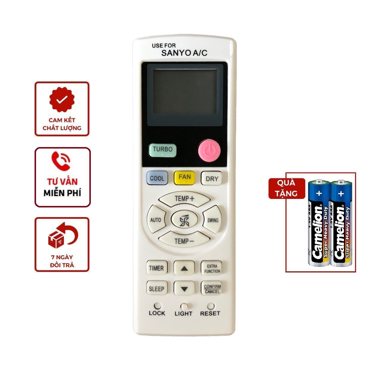 Điều khiển điều hoà sanyo 2 nút hồng hàng tốt - remote điều khiển điều hoà sanyo 2 nút hồng hàng tốt - đầu bấm điều khiển điều hoà sanyo 2 nút hồng hàng tốt