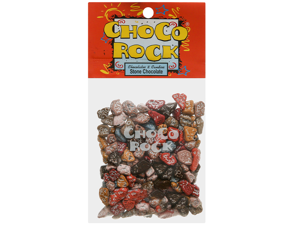 10 gói Kẹo socola Chocorock 65g (Dạng đá, bi, hướng dương, trứng)