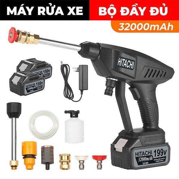  Máy Rửa Xe Cầm Tay Mini Cao Áp Gia Đình Dùng Pin Chuẩn Động Cơ Lõi Đồng Siêu Khỏe Súng Rửa Xe Áp Lực Cao Đánh Bay Vết Bẩn Siêu Trâu Có Chế Độ Phun Sương Tạo Bọt Tuyết Rửa Nhà Rửa Sân Vườn Tưới Cây Tiện Lợi 