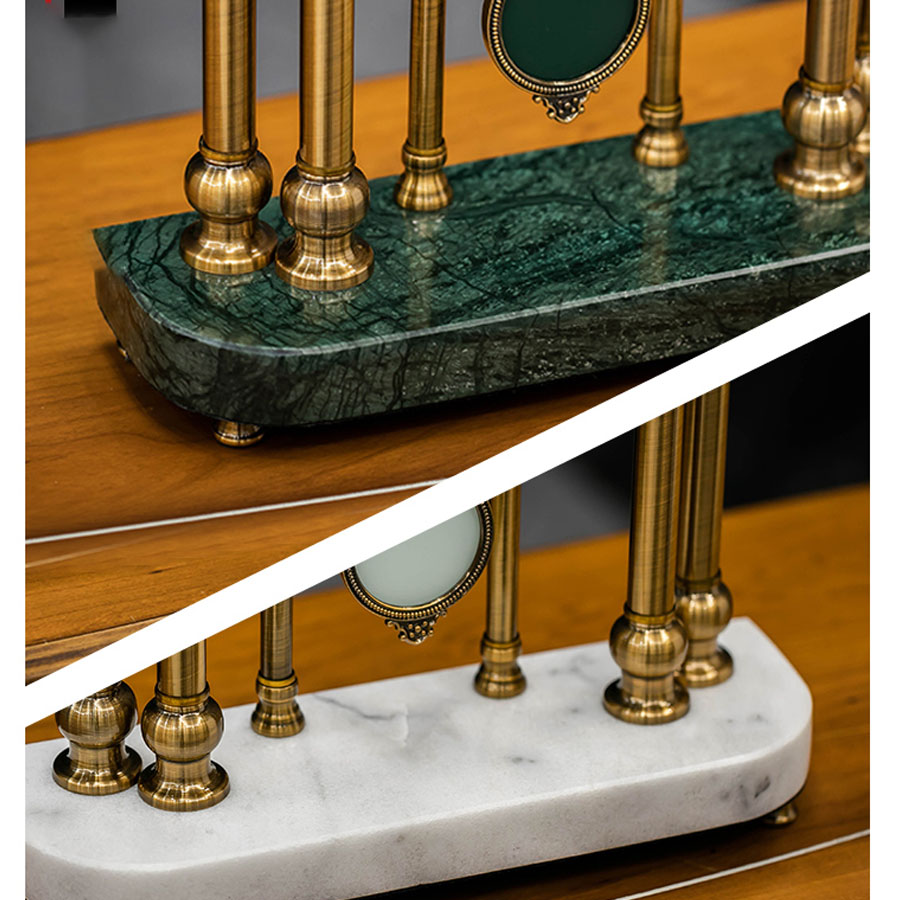 Đồng hồ để bàn quả lắc phong cách Mỹ, Đồng hồ decor phong cách tân cổ điển cao cấp Micoco