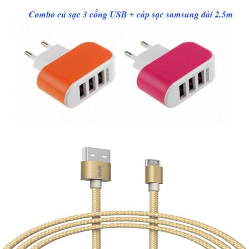 combo củ sạc + cáp sạc samsung