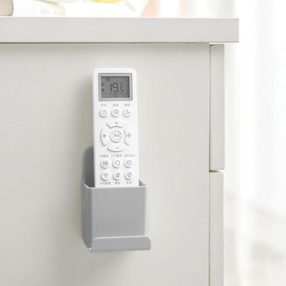 Wall-Mounted Storage Box Remote Control Storage Box Air Conditioning Remote Control TV Storage Box Phone Holder Self-Adhesive Wall Rack Storage Holder