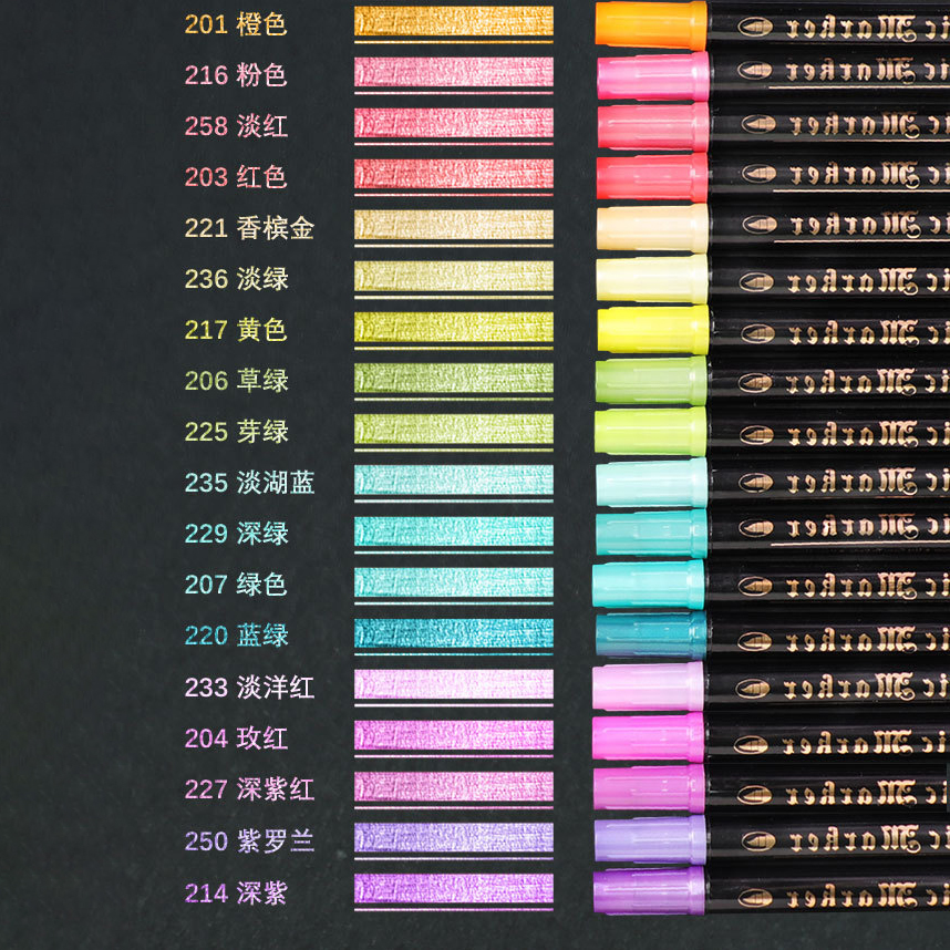 Bộ Bút Marker Metallic gốc nước Guang GN6553
