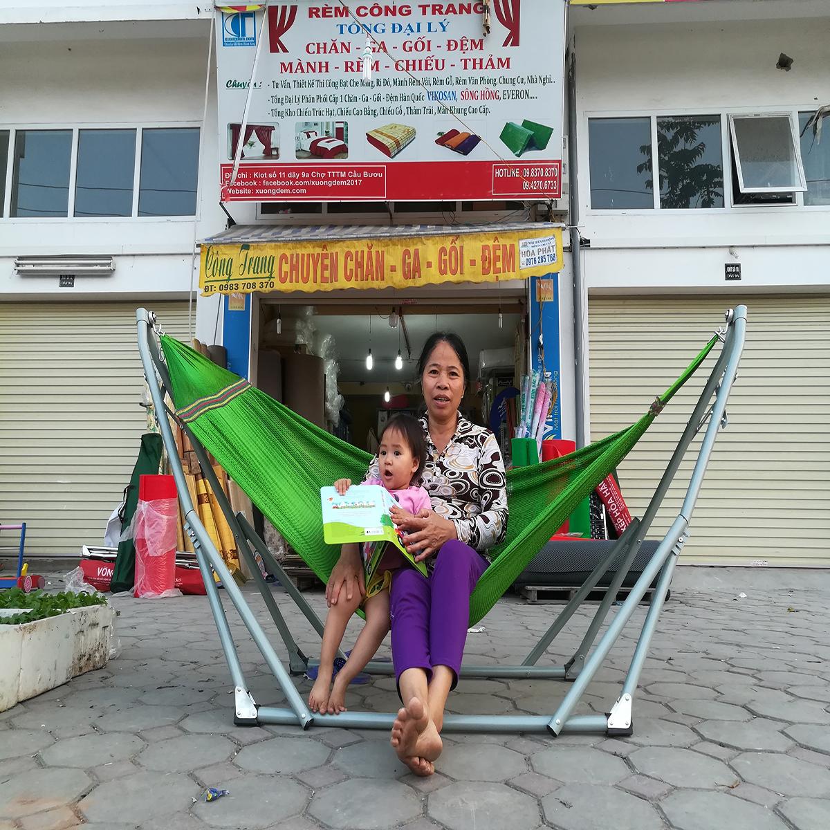 Võng xếp sơn bóng size người lớn giá buôn