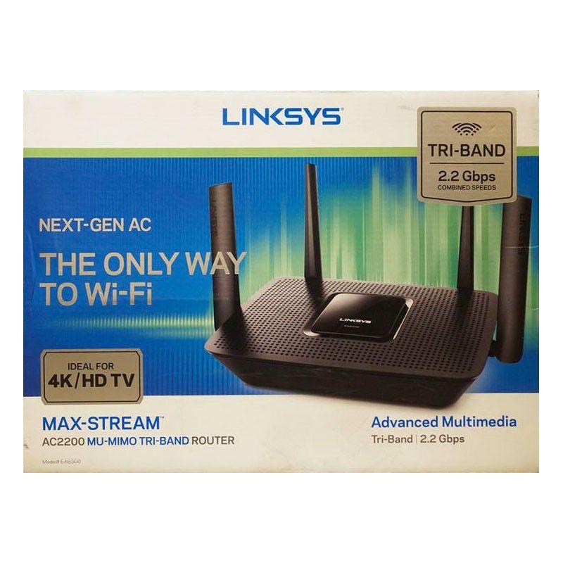 (BẢO HÀNH CHÍNH HÃNG 1 ĐỔI 1 TRONG VÒNG 3 NĂM) Bộ phát wifi ba băng tần Linksys EA8100, công nghệ MU-MIMO
