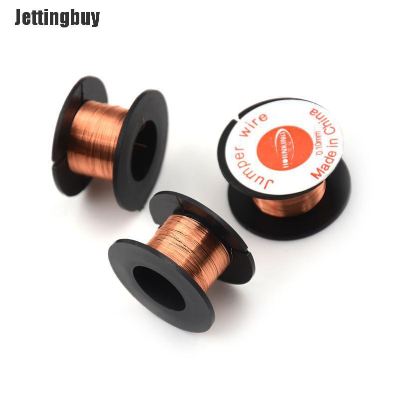 Jettingbuy 3 Roll Magnet Wire AWG Gauge Enameled Copper Coil Winding 0.1mm