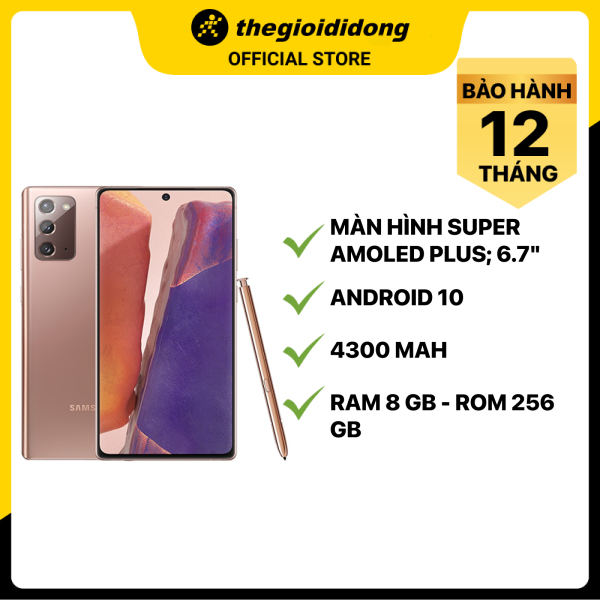 Điện thoại Samsung Galaxy Note 20 Màn hình 6.7 Super AMOLED Plus Pin 4300mAH Chính hãng - BH 1 năm