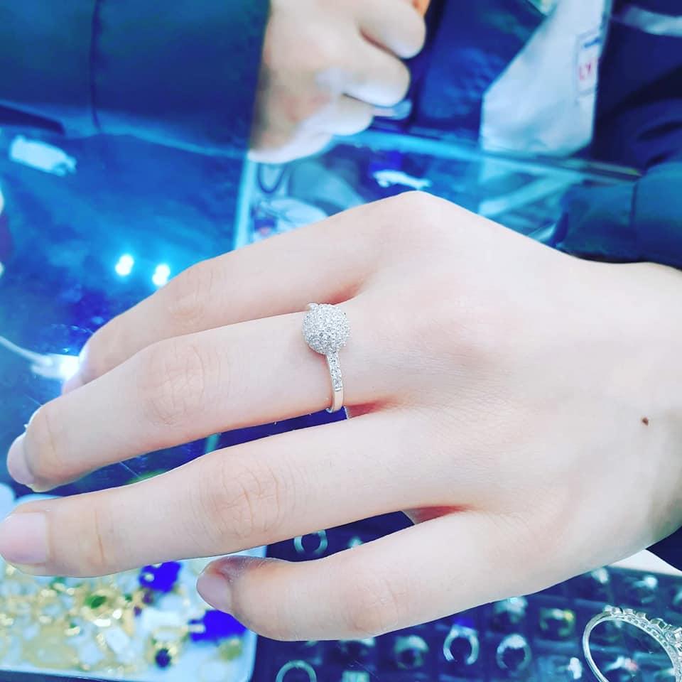 nhẫn nấm bạc ta kèm giấy đảm bảo